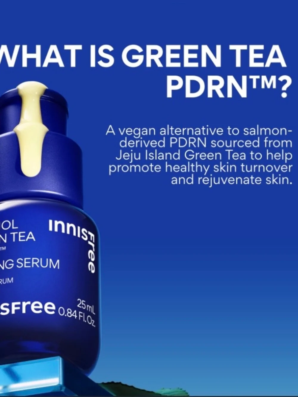 Brand New InnisFree Serum 1% Retinol Green Tea PDRN Firming Vegan Serum 25ml